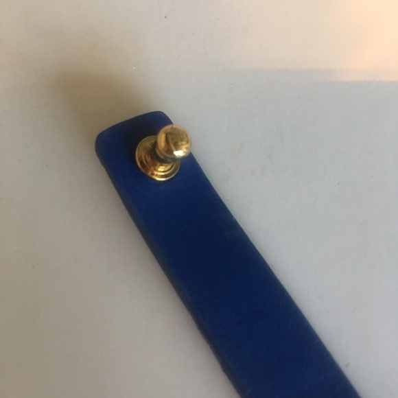 Ralph Lauren Gold Blue Leather Bracelet NEW - Picture 6 of 8